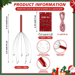 Soaoo head massager with durable metal handle for gentle scalp stimulation.