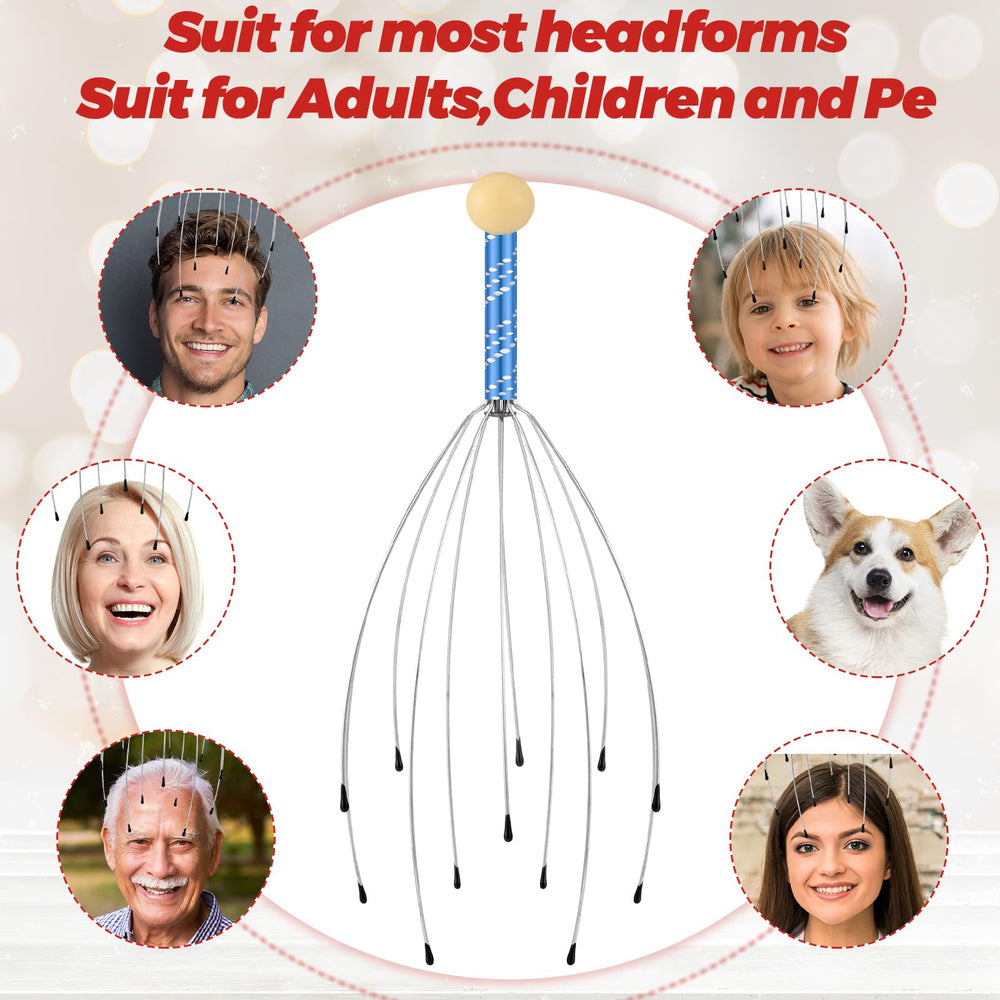 Soaoo rubber-bead head massage elements provide gentle contact
