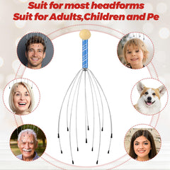 Soaoo rubber-bead head massage elements provide gentle contact