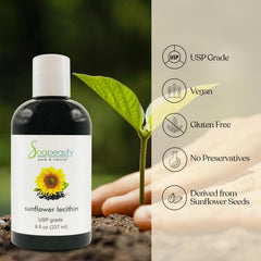 Soapeauty sunflower lecithin ingredient view suggests versatile cosmetic uses.
