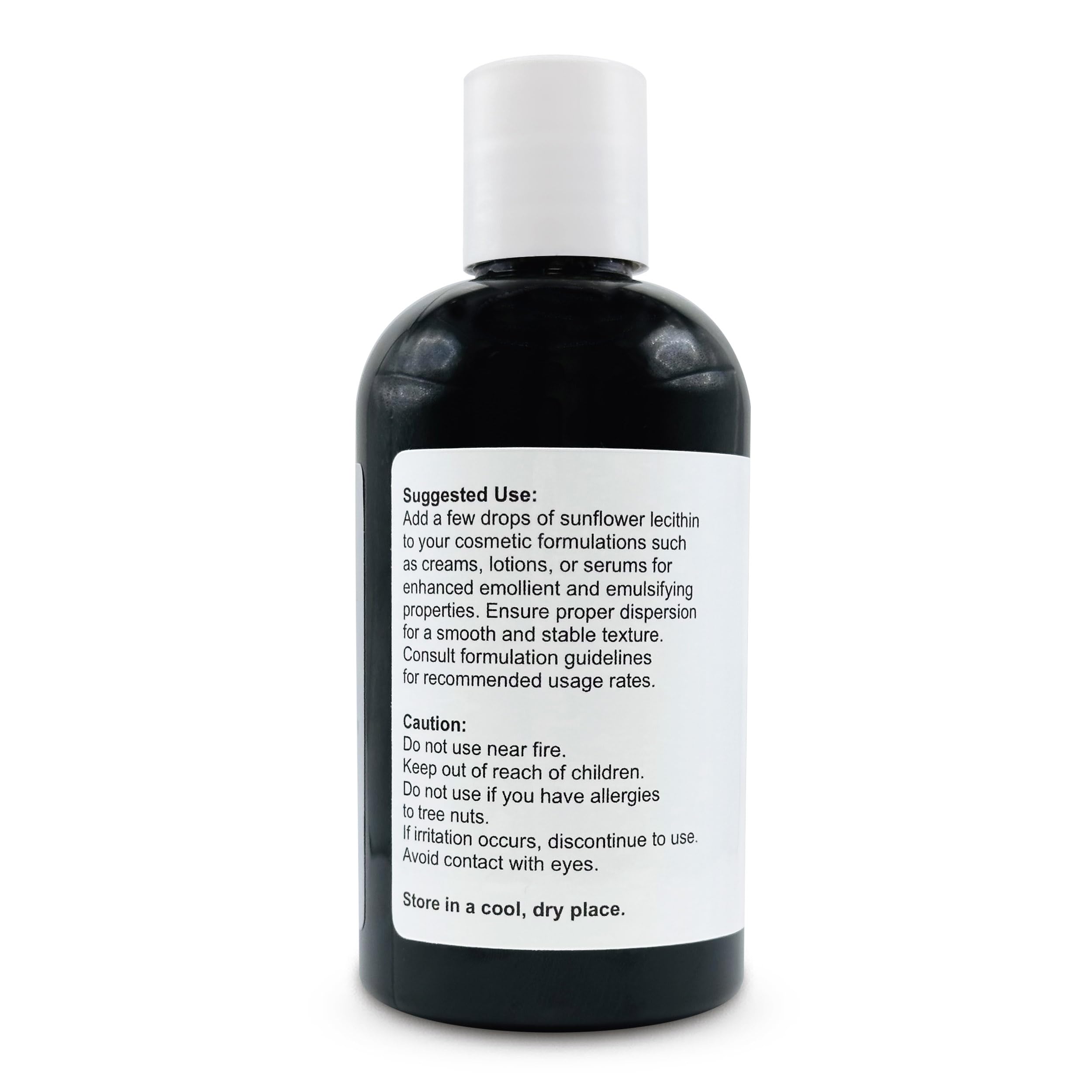Soapeauty lecithin oil pour indicates easy topical hydration.