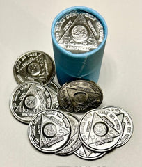 Sober Medallions AA tokens 24-hour roll for milestone tracking.