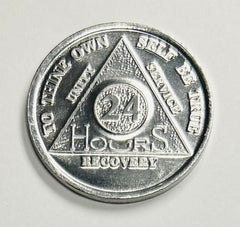 Sober Medallions beginner chip closeup shows classic AA design.