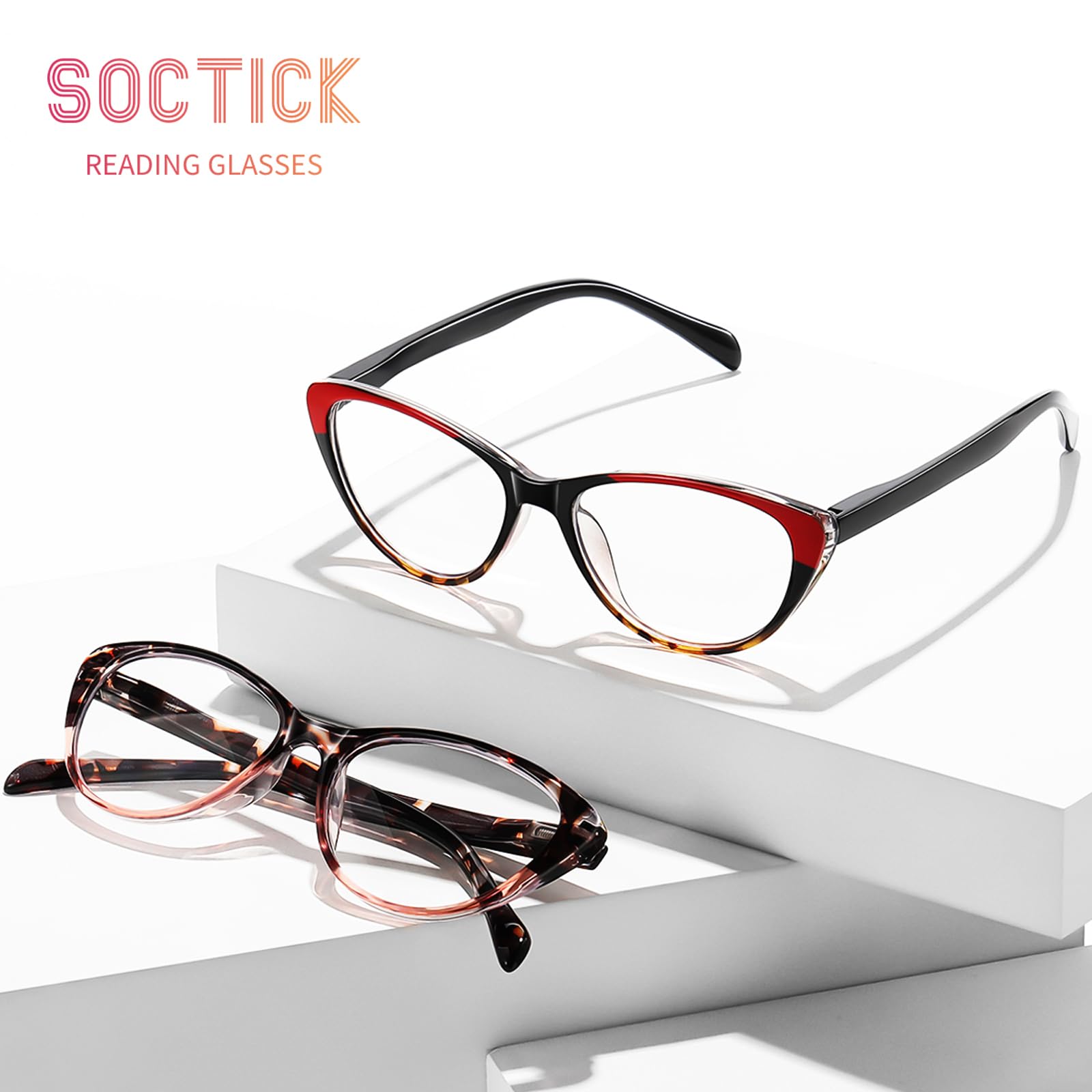 SOCTICK stylish women’s eyewear adds fashion-forward flair and practical vision support.