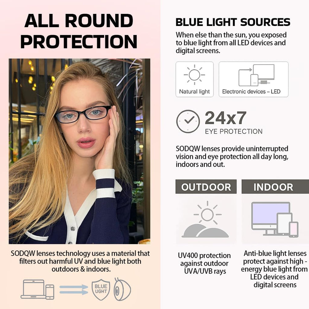 Lightweight PC-material frame delivering durability without fatigue during work and play