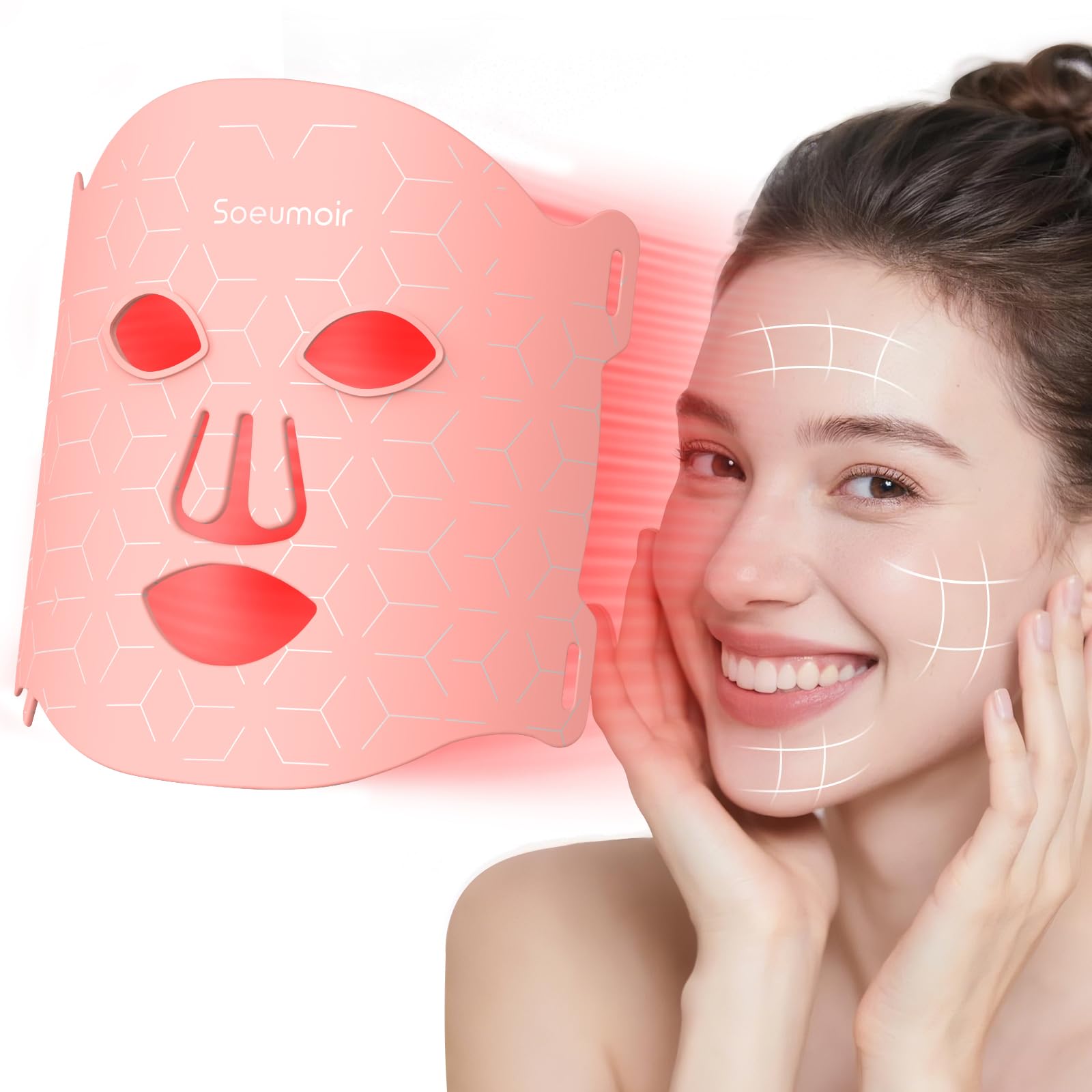 Soeumoir red light mask with 7 colors for at‑home skincare sessions