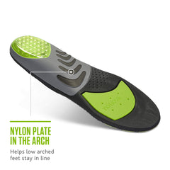 Sof Sole AIRR insole with SKYDEX bubbles providing impact absorption.
