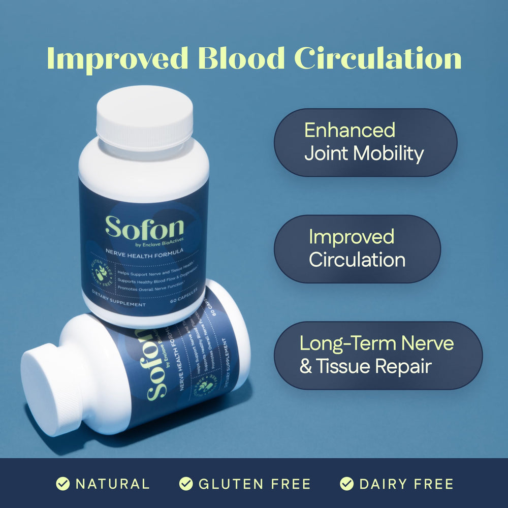 Sofon Nerve Support daily-use capsules ready for routines.