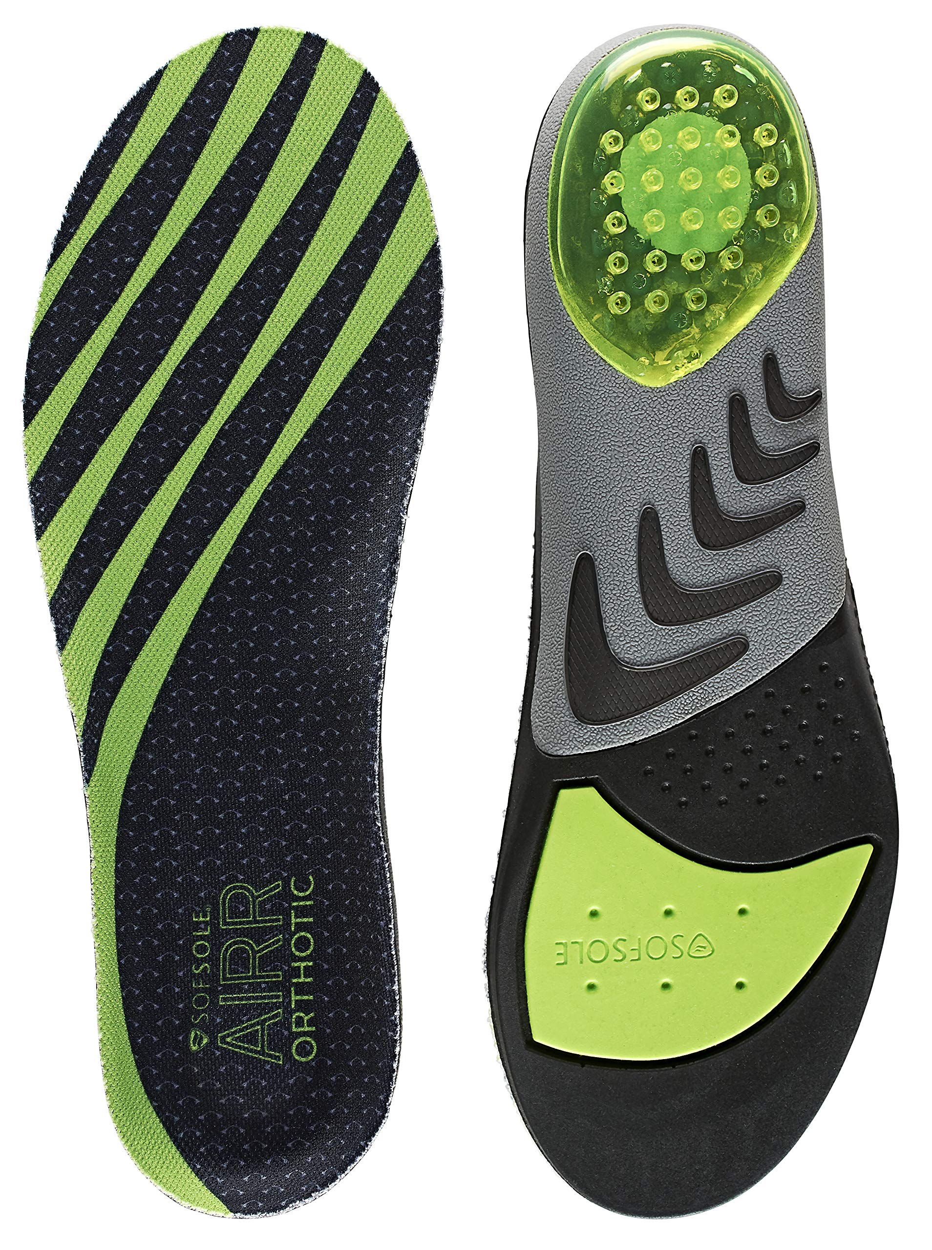Sof Sole Airr orthotic insole heel area offers stable support for daily walking