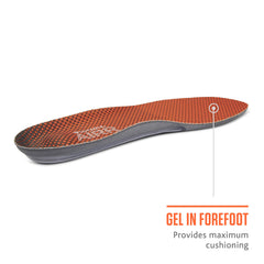 Sof Sole Airr Performance Insole forefoot gel cushioning for added comfort.
