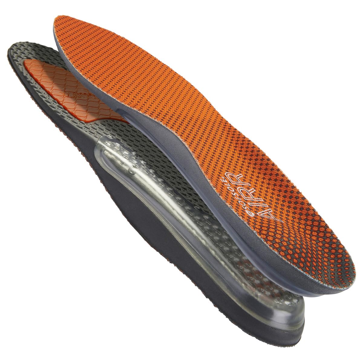 Sof Sole Airr Performance Insole showing heel air bubbles for enhanced impact absorption.