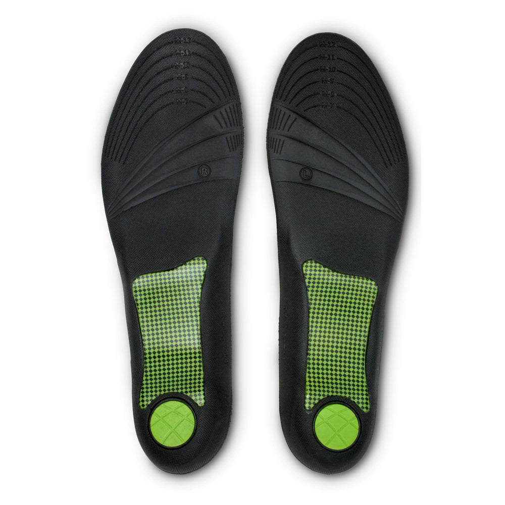 Sof Sole moisture-wicking top cover keeps feet dry and slip-free.