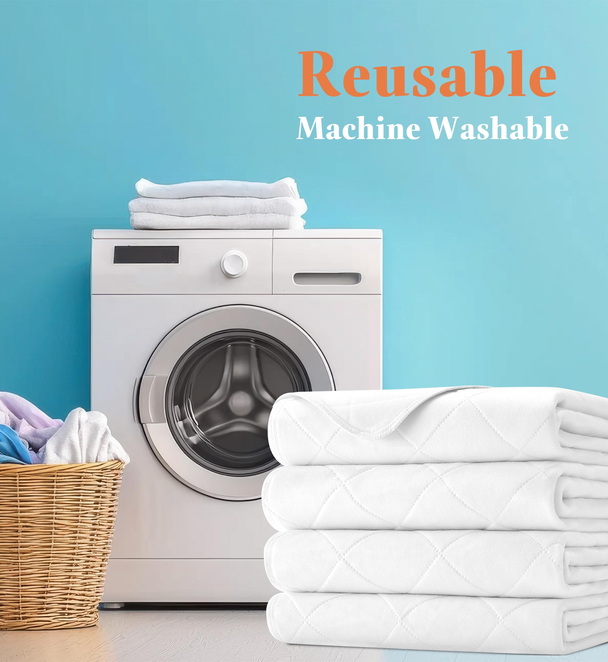 Soft and Lofty underpads are machine washable with long-lasting performance.