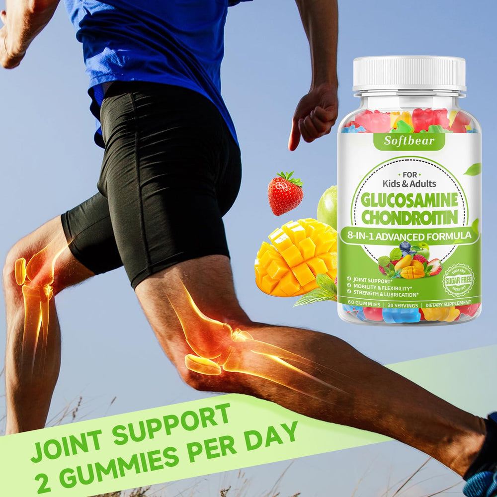 softbear glucosamine chondroitin gummies daily serving visual with two gummies