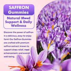 Softbear saffron gummies for adults, supports daily balance and focus.