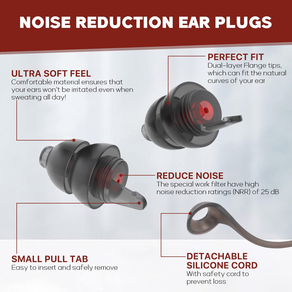 Softvox ear plugs with 2-layer flange offer a soft, stable fit.
