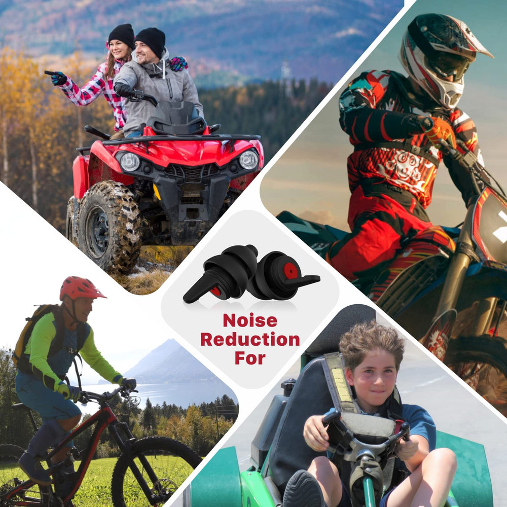 Softvox ear plugs on a motorcycle tour setup for travel