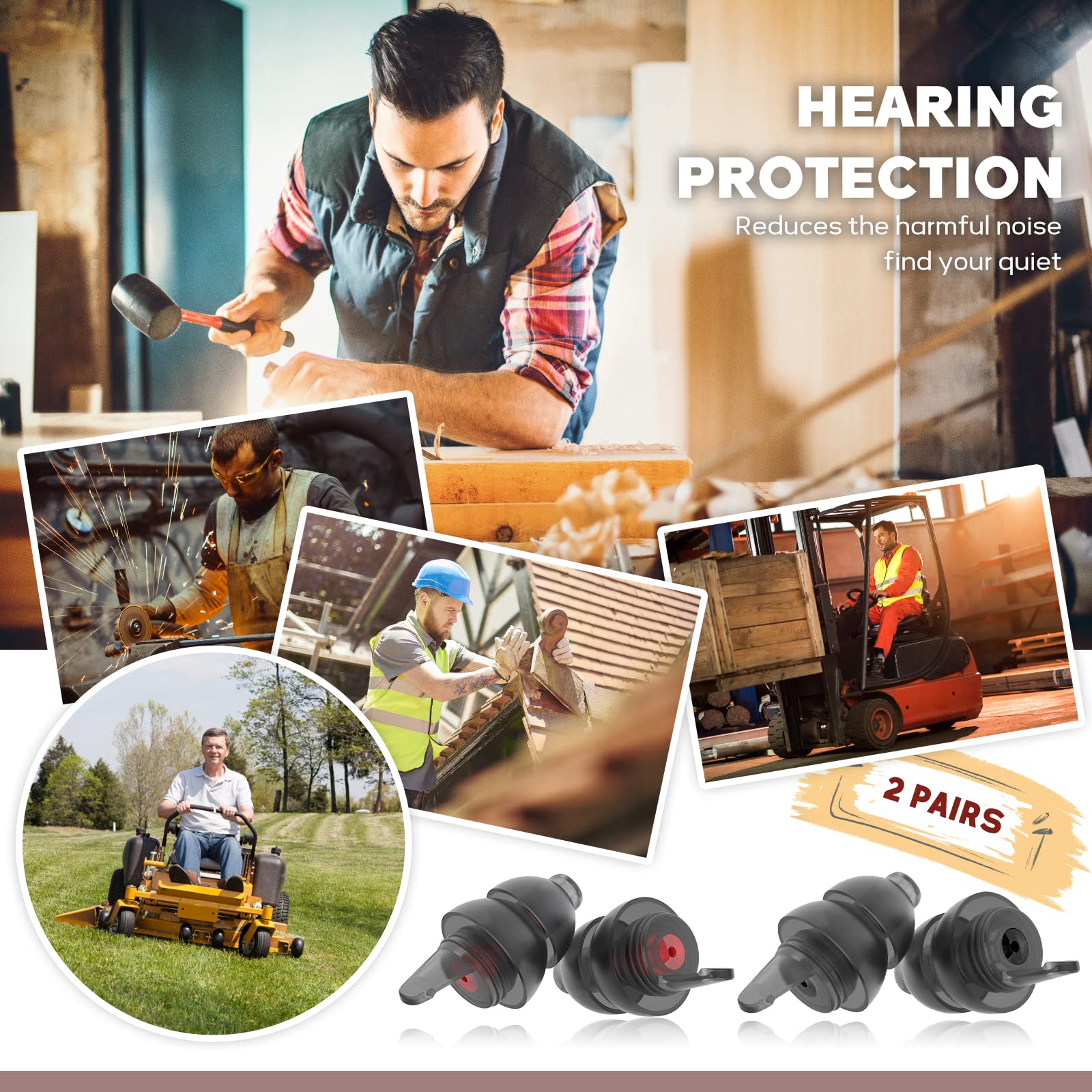 Softvox ear protection suitable for drilling, mowing, and other noisy tasks.