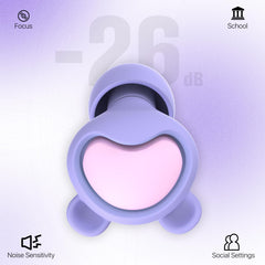 Softvox kids ear plugs with soft silicone tips for gentle all-day comfort