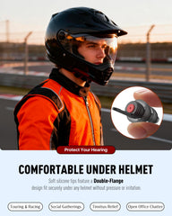 Softvox ultra-soft silicone ear plugs offer flexible, comfortable fit.