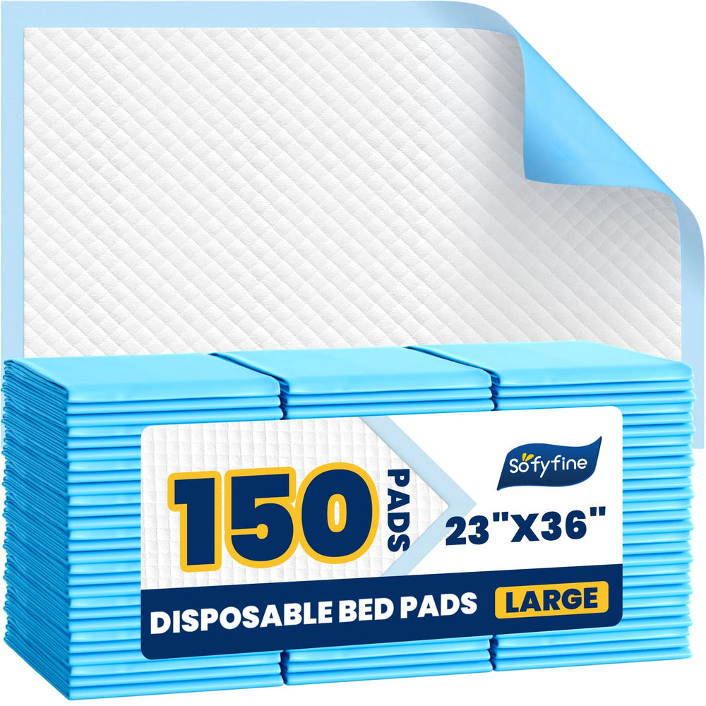 SOFYFINE 150-count bed pad in 23x36 inches for broad coverage and dryness