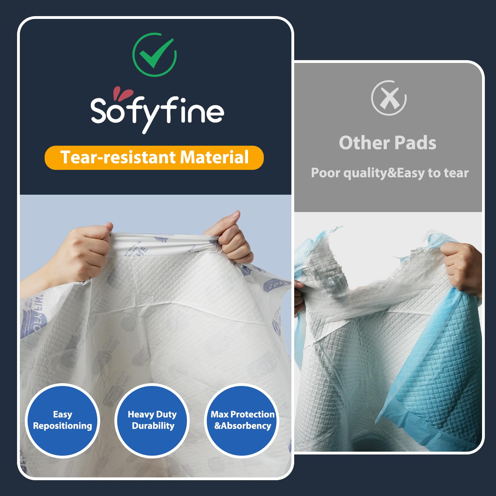 SOFYFINE large 36x30 inch bed pad covering bed or sofa