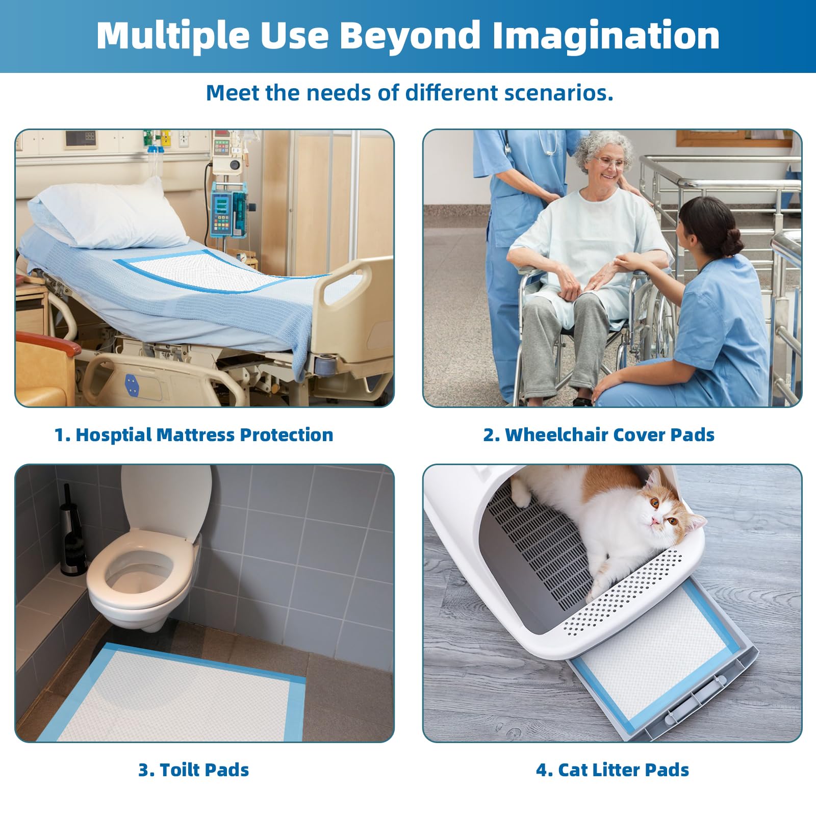 SOFYFINE pads for kids, adults, patients, and pets in daily use.