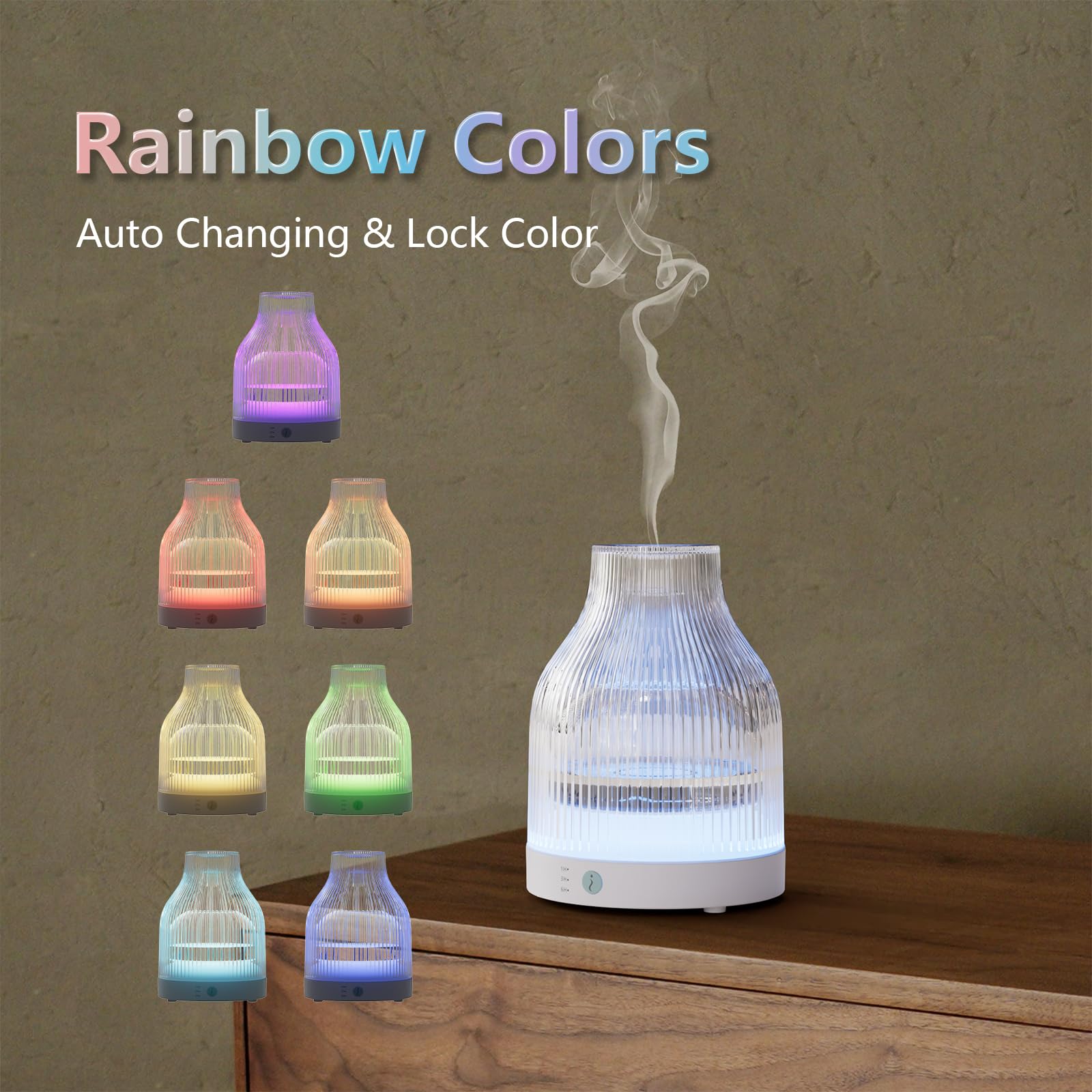 SOICARE one-button control diffuser simplifies mist and light adjustments