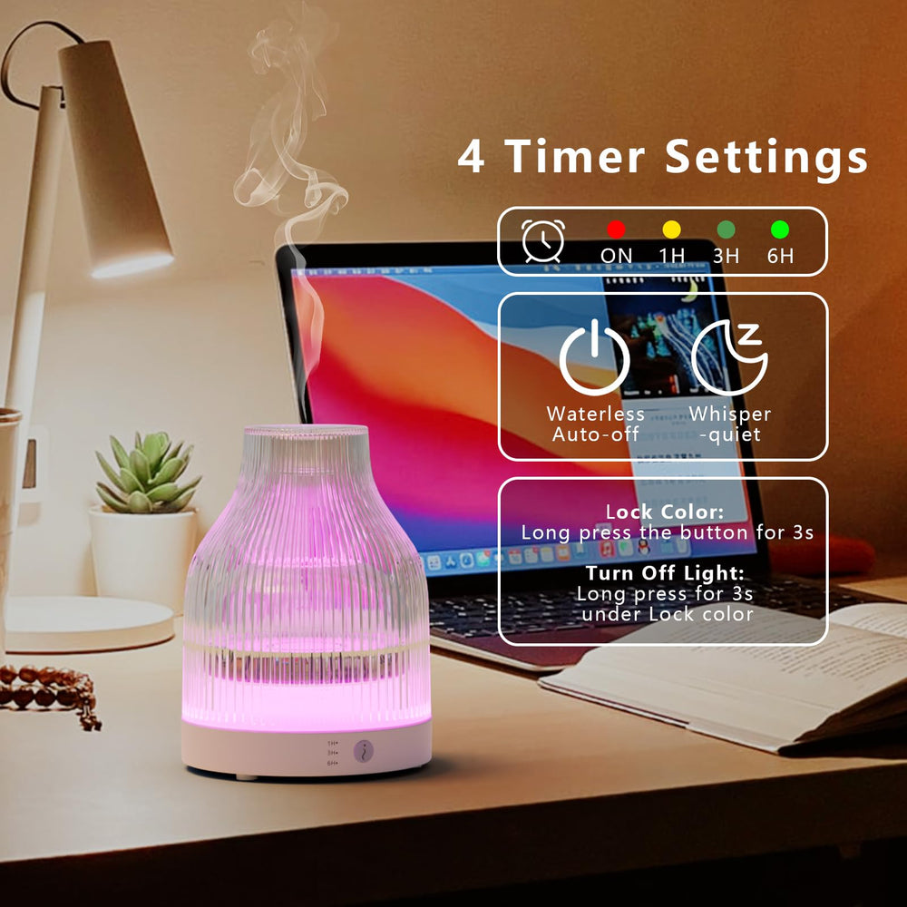 SOICARE quiet ultrasonic diffuser offers whisper-quiet operation for sleep or study