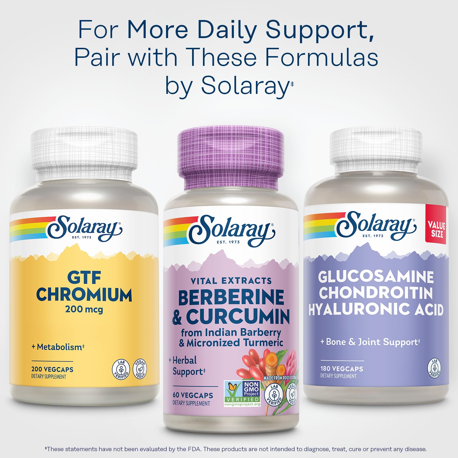 60-serving SOLARAY bottle signaling value and extended use.
