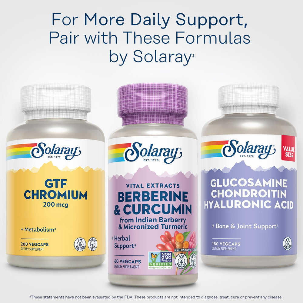 60-serving SOLARAY bottle signaling value and extended use.
