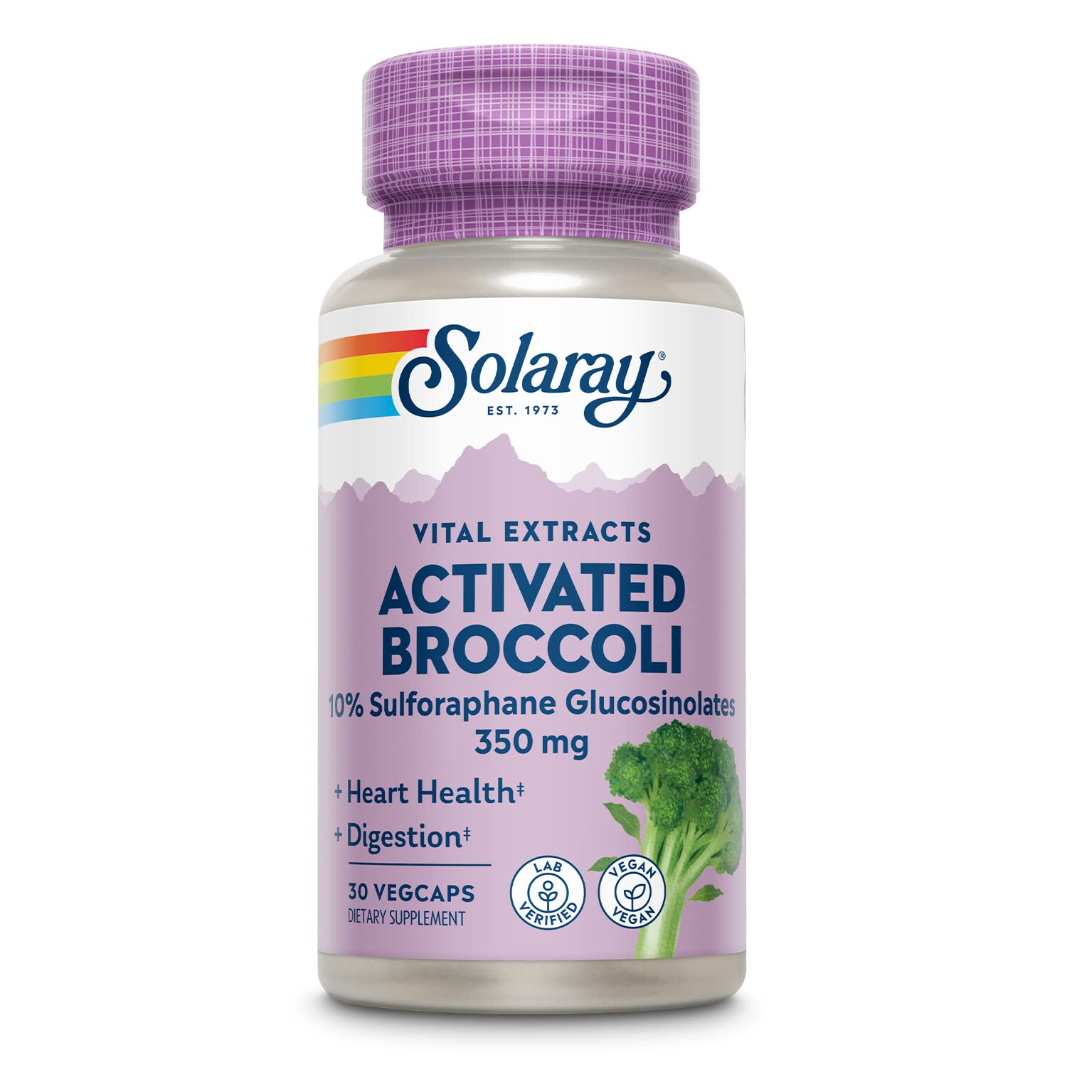SOLARAY Activated Broccoli Seed Extract bottle for antioxidant support