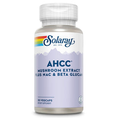 SOLARAY AHCC bottle front for everyday wellness support.