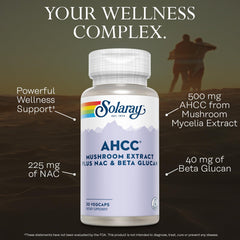 SOLARAY AHCC capsules poured for easy daily dosing.