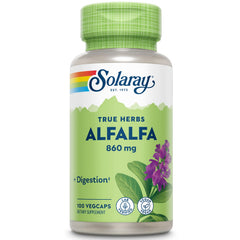 SOLARAY Alfalfa Leaf 860mg bottle for daily vegan nutrition support