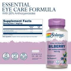 SOLARAY Anthocyanosides 36% potency supports normal eye function.