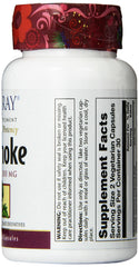 SOLARAY Artichoke Leaf Extract label panel highlights cynarin content