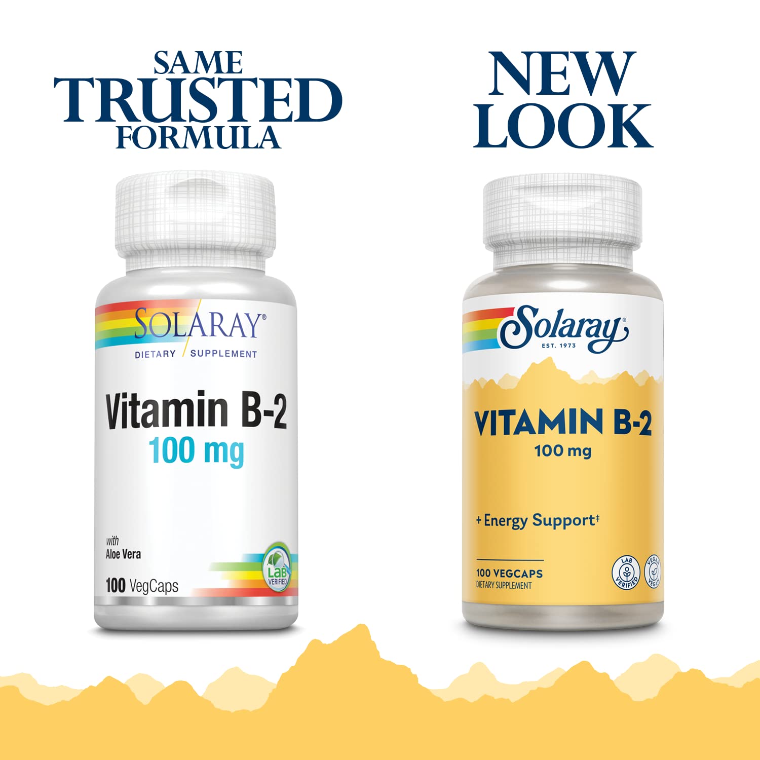 SOLARAY B-2 label closeup highlighting vegan, non-GMO formula.