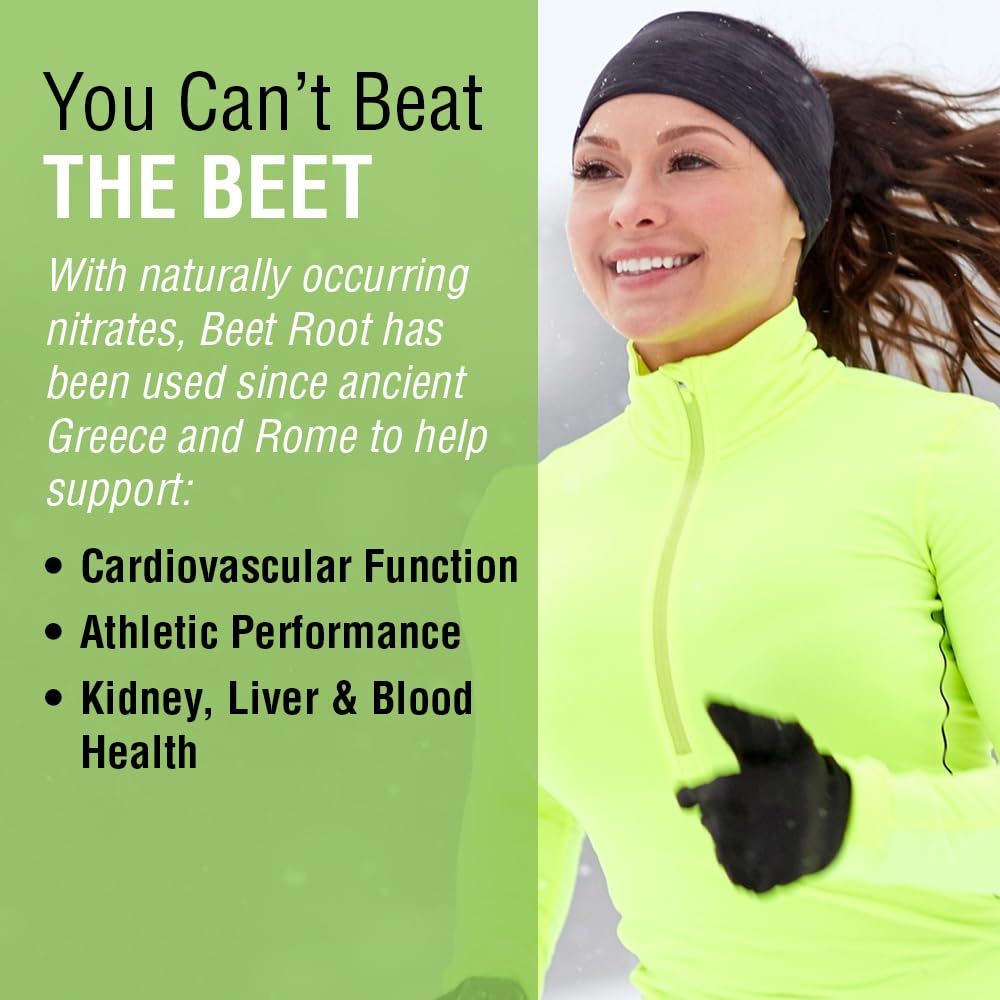 SOLARAY Beet Root 605mg vegan icon signals a plant-based supplement choice