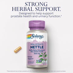 Solaray beta-sitosterol formula label, potential prostate support.