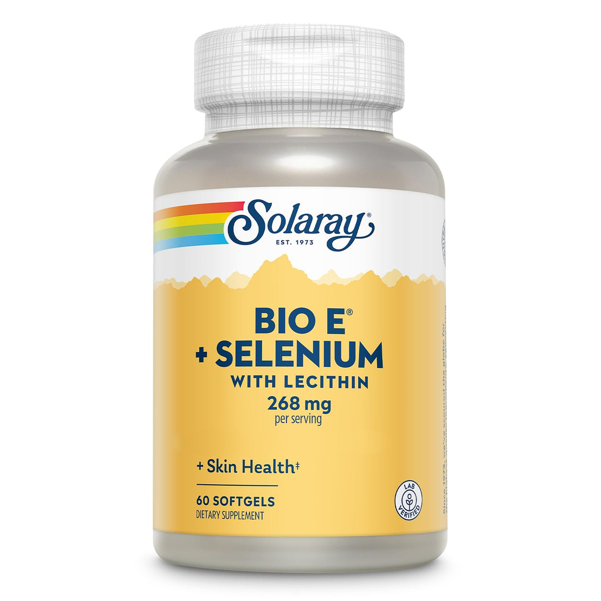 Solaray Bio Vitamin E 400IU softgels bottle for daily antioxidant support.