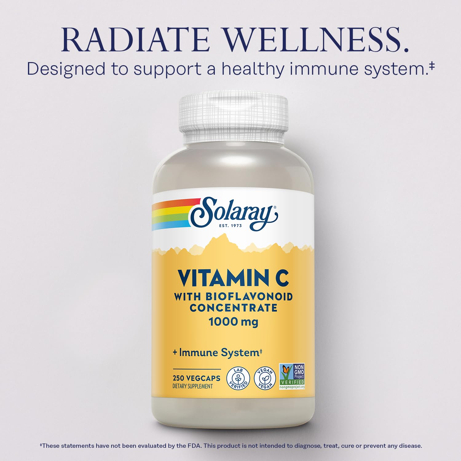 SOLARAY capsules with citrus bioflavonoids signaling absorption support.