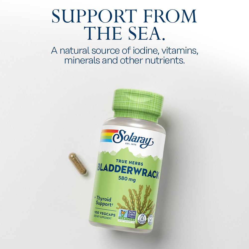 SOLARAY Bladderwrack cápsulas veganas para nutrición natural