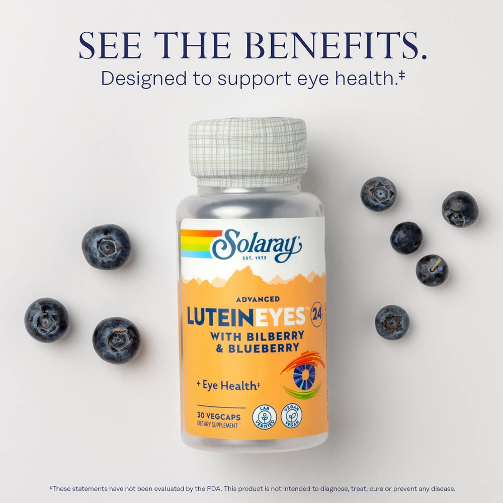SOLARAY Blueberry Extract panel showcases natural antioxidant blend for eyes