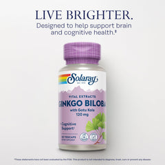SOLARAY bottle label close-up highlighting vegan, lab-verified brain health supplement