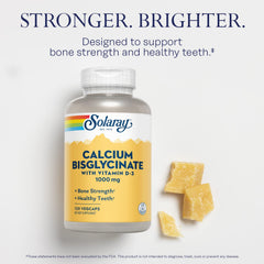 SOLARAY Calcium Bisglycinate label features Vitamin D-3 for absorption support.