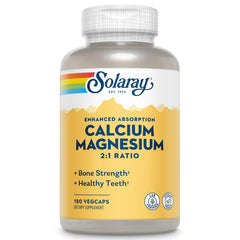 SOLARAY Calcium Magnesium bottle cap, easy daily access for consistent supplementation.