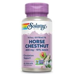 Solaray Castaño de Indias 400 mg en cápsulas vegetales para apoyar la circulación.