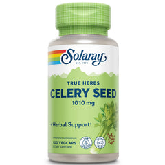 SOLARAY celery seed 505mg capsules front view for joint comfort and daily wellness.