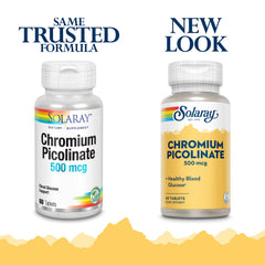 Close-up of Solaray Chromium Picolinate tablets for easy daily use